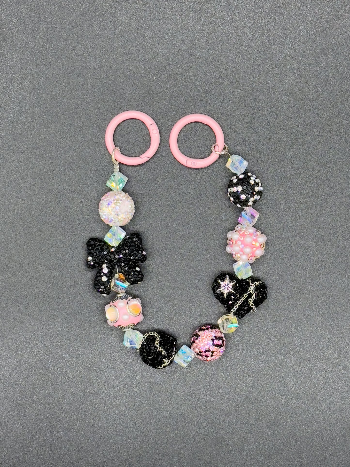 Black metal handmade bead J007