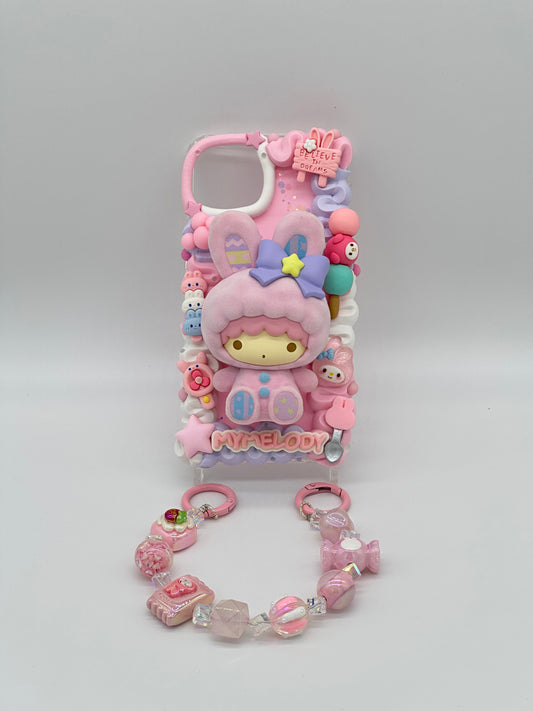 Co-Branded - Bunny Flocked - My Melody (with handcrafted chain) 2